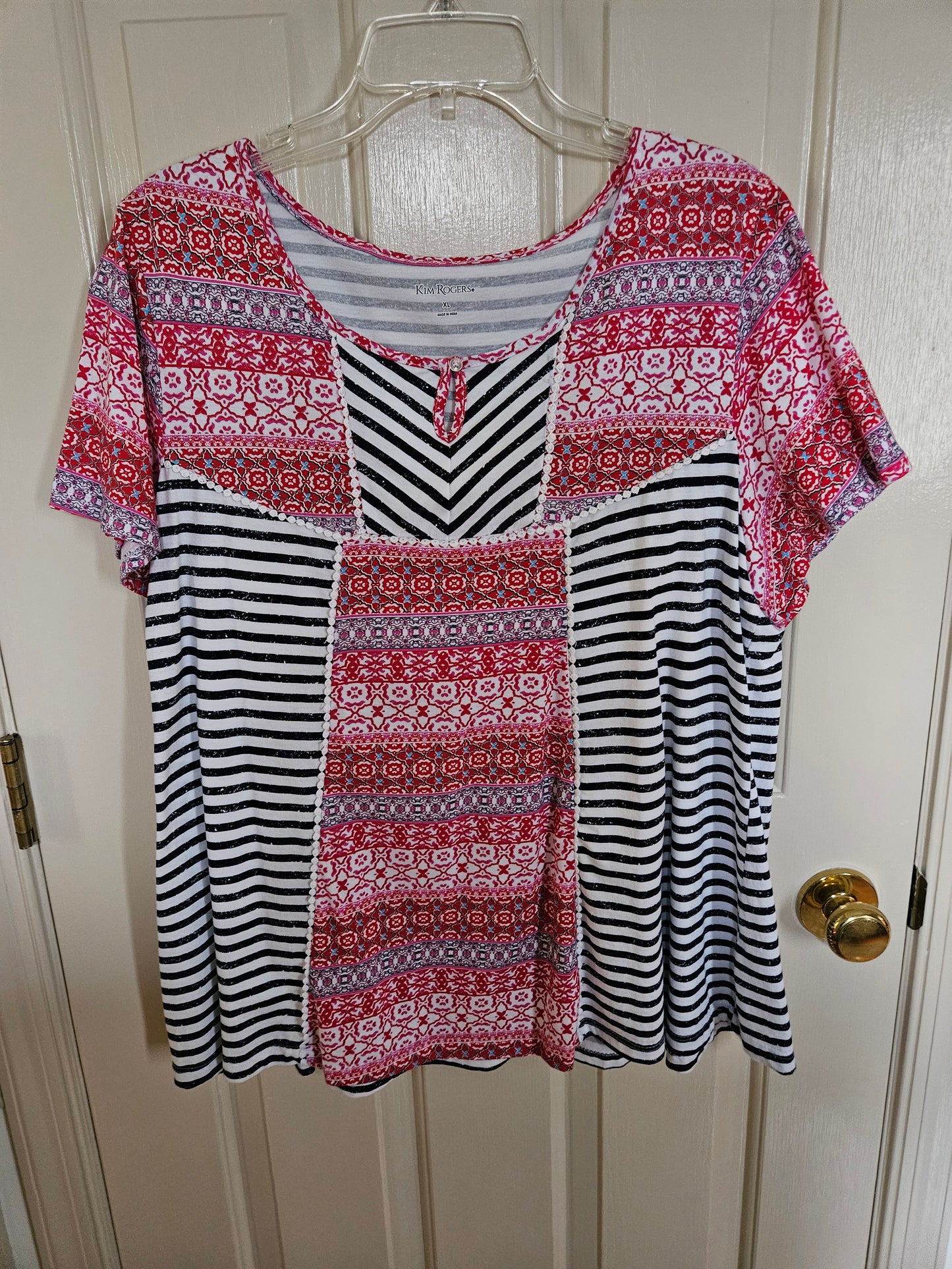 Kim Rogers Red/white/blue print - size X-Large