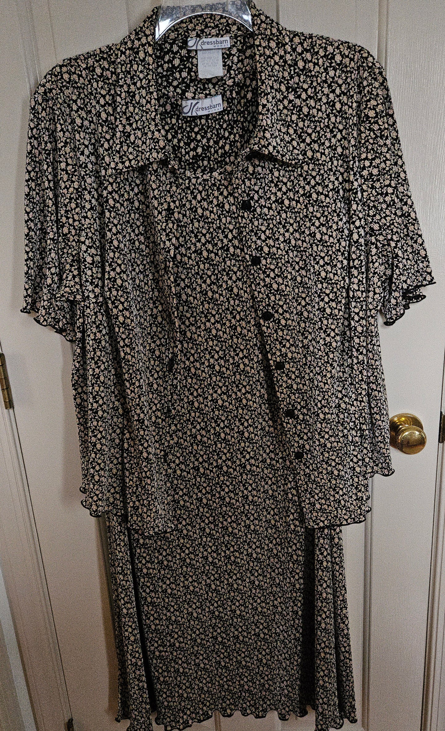 Dress Barn Black/beige 2-pc. dress - size 20