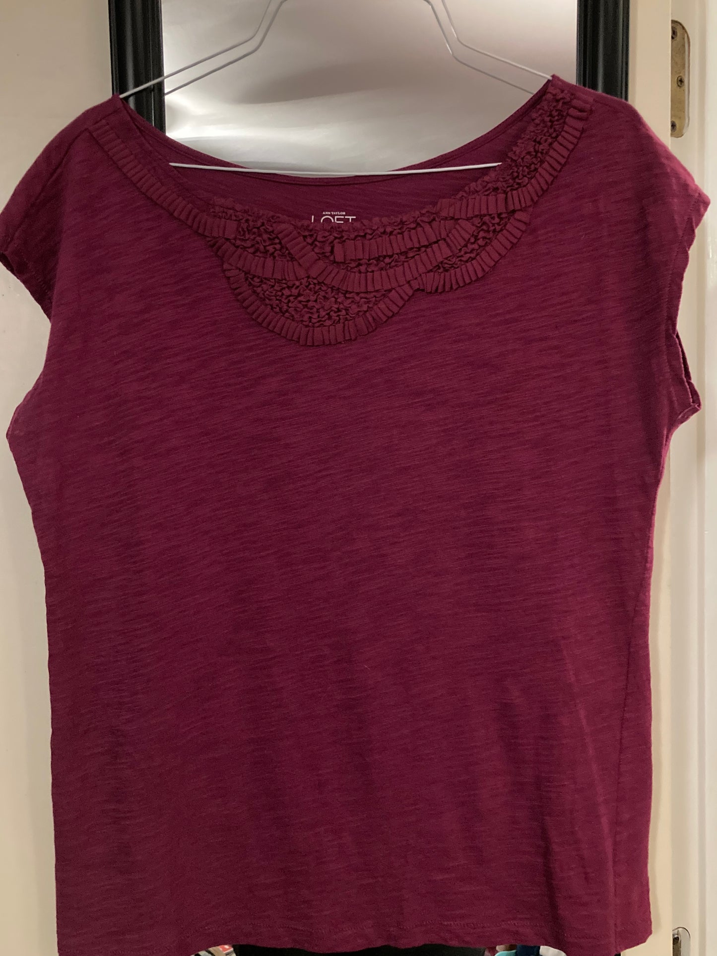 Loft Dark fuchsia top - size Medium