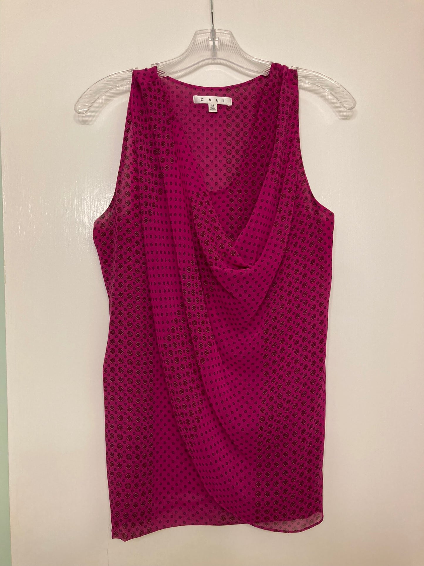 Cabi Fuchsia and black Sleeveless top - size Medium