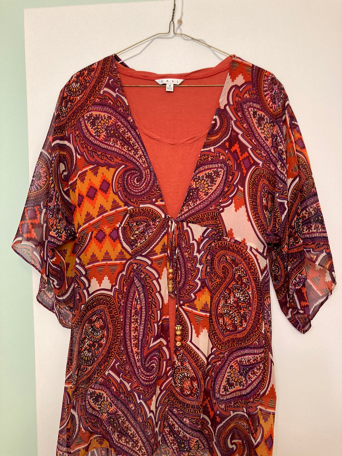 Cabi Tunic Purple and orange - size Small