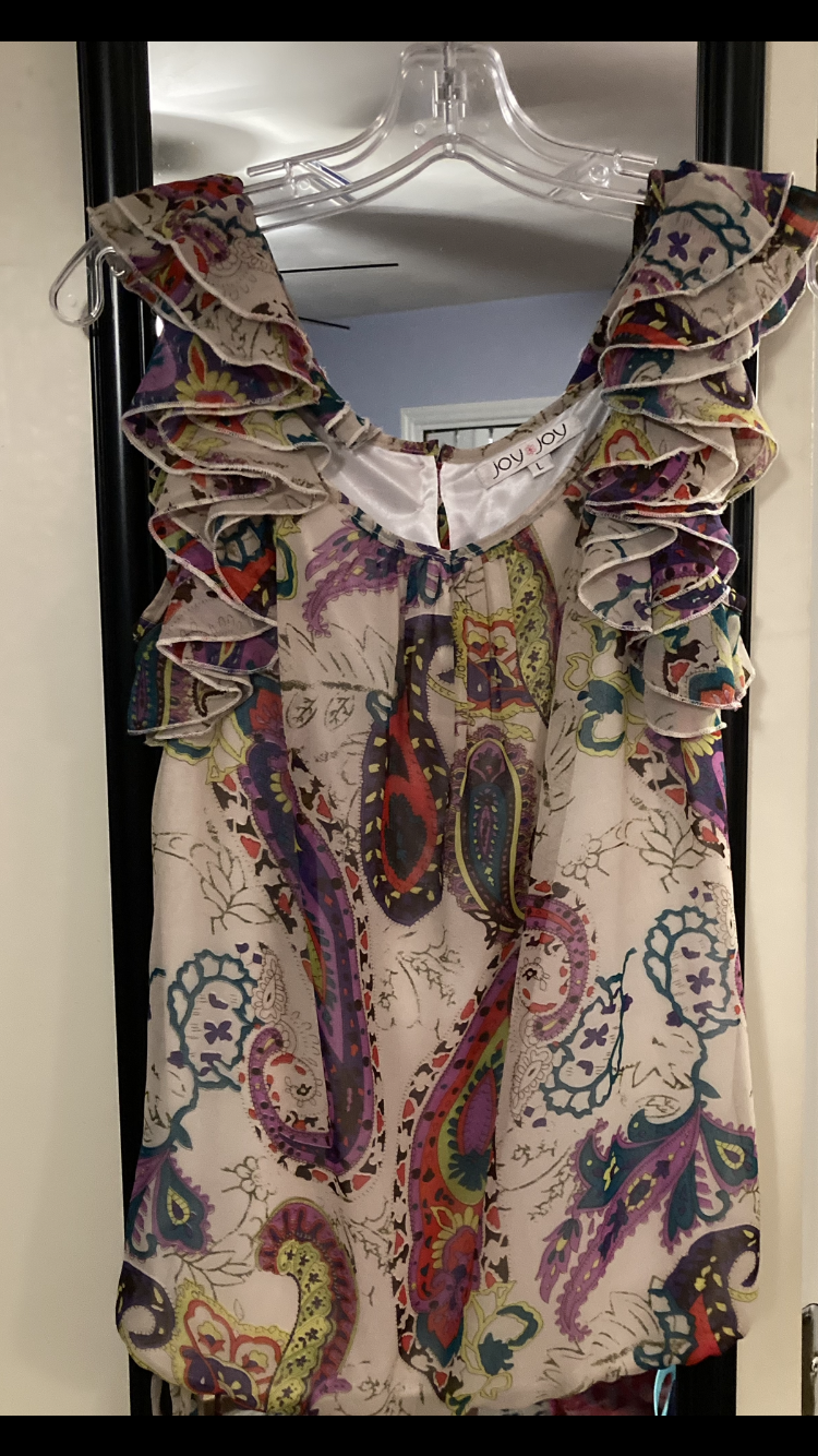 Joy Joy tank Tan with paisley - size Large