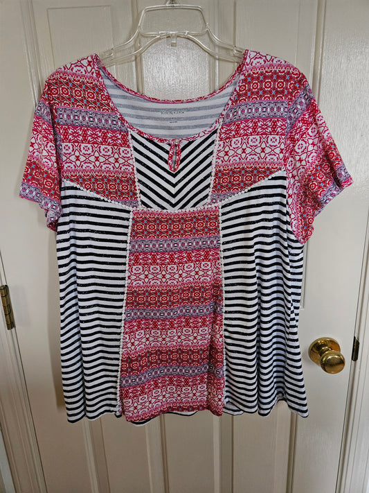 Kim Rogers Red/white/blue print - size X-Large