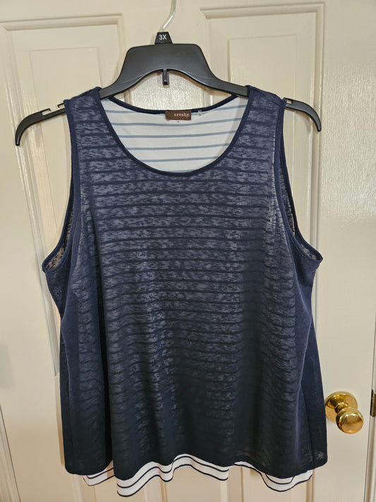 Crosby (brand) Navy w/striped lining - size X-Large