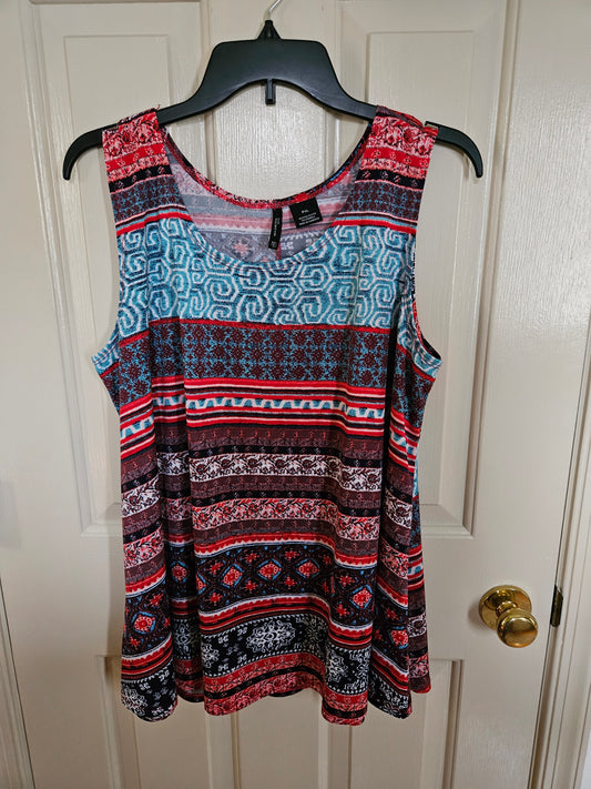 New Directions Petite Bright striped shirt - size X-Large