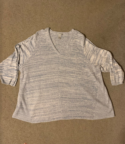 Catherine's Sweater 5X (34/36) Long Sleeve-Blue