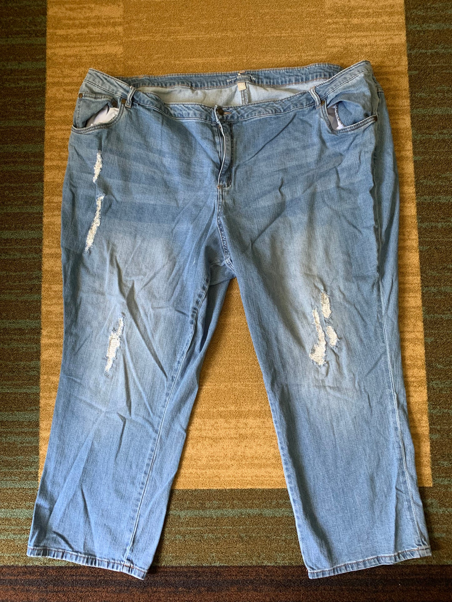 Woman Within Jeans Distressed-Size 34W - size 28