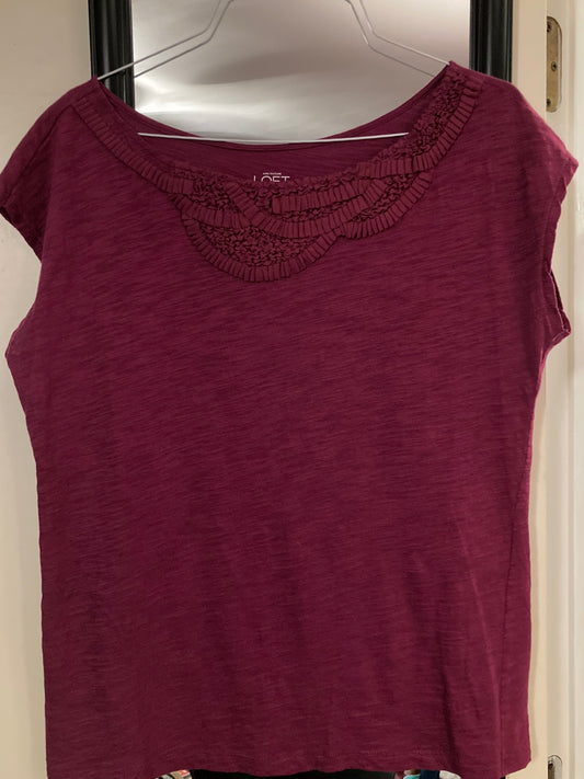 Loft Dark fuchsia top - size Medium