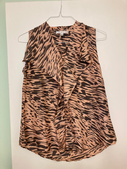 Cabi pink and gray Animal print sleeveless - size Medium