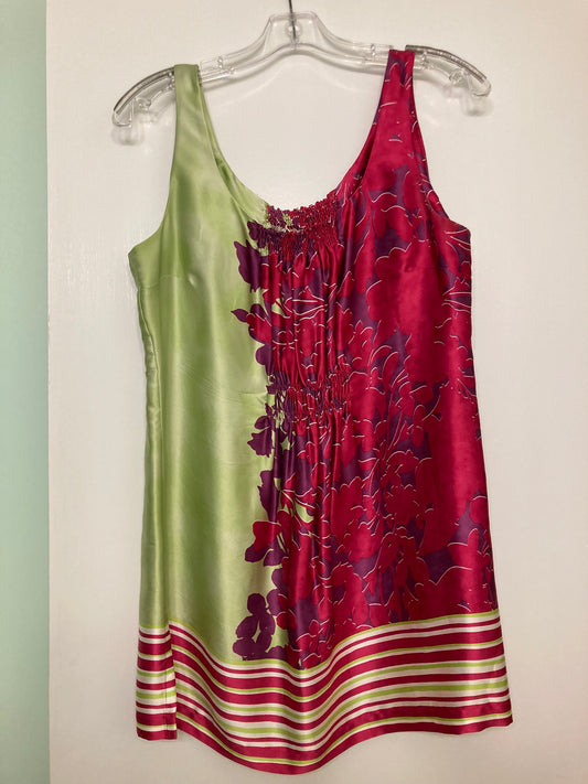 Cabi silky tank Green and dark pink - size Medium