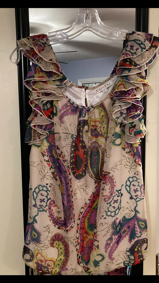Joy Joy tank Tan with paisley - size Large