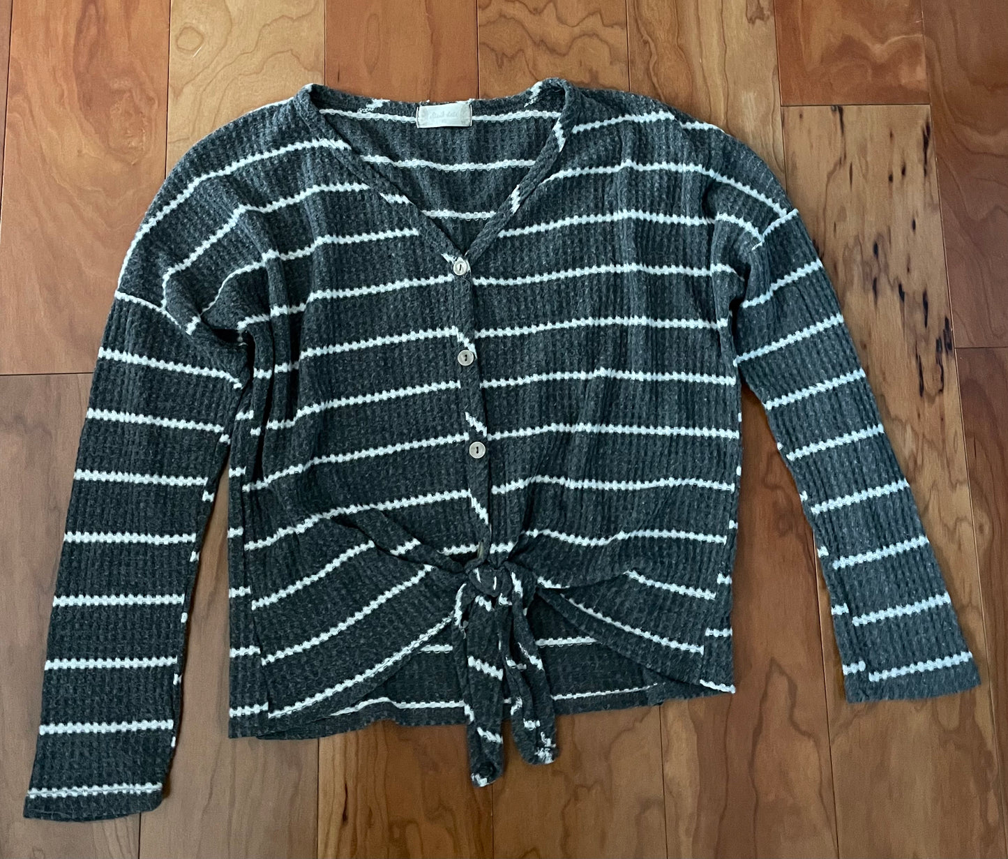 Altar'd State Xsmall Waffle grey long sleeve