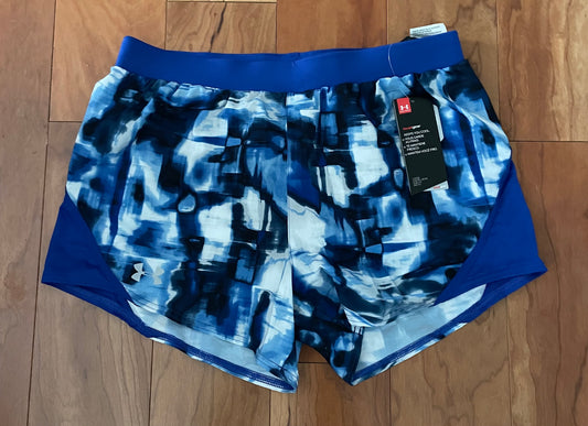 Under Armour Shorts Blue print lined shorts - size Medium