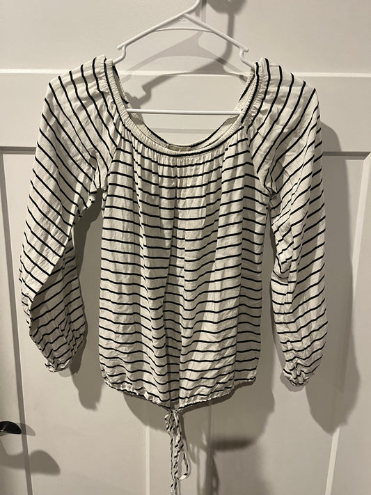 Altar'd State white w/ black stripes - size Medium