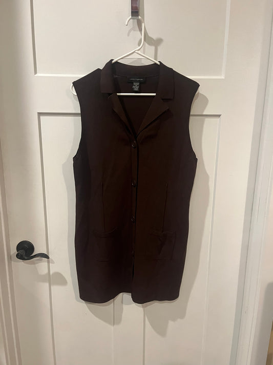 cable & gauge brown button up cardigan - size X-Large