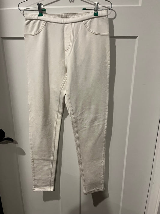 HUE white jeggings - size Medium