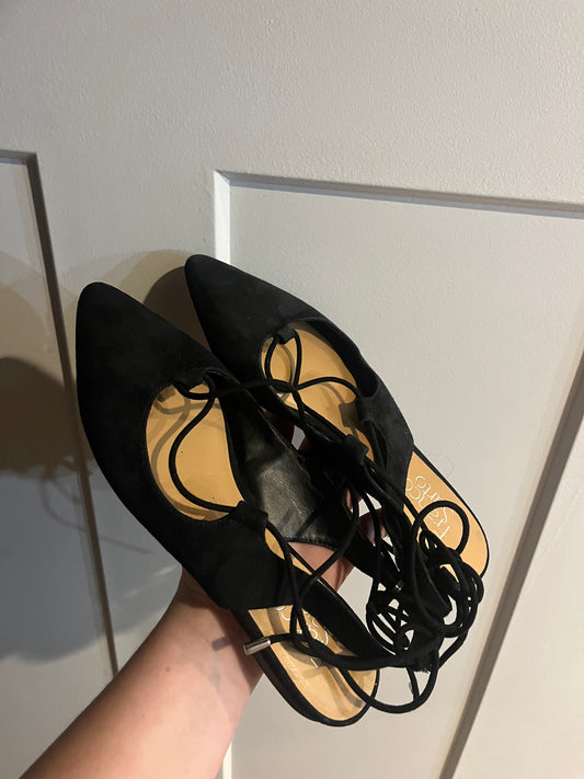 Franco Sarto black velvet flats - size 8 1/2