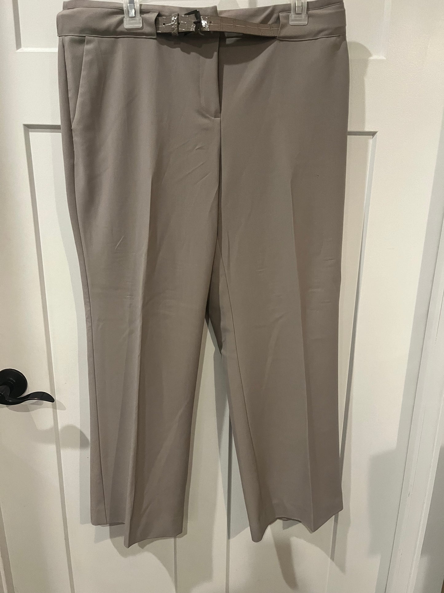 Karyn NEW tan slacks w/ belt - size 14